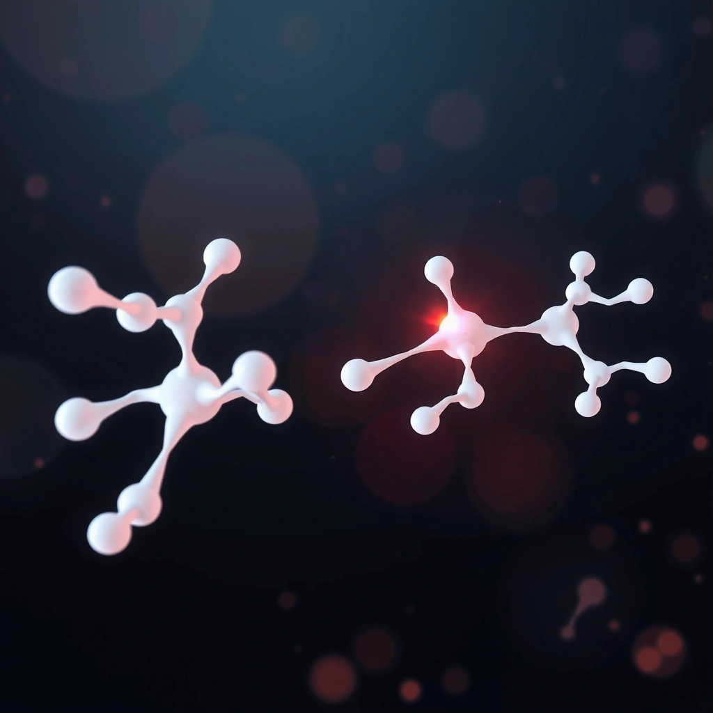 Collagen and hyaluronic acid molecules